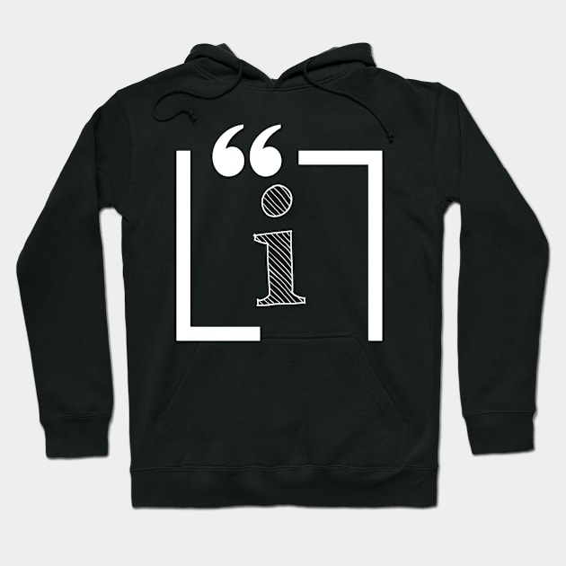 Letter I: Monogram Initial letter i Hoodie by EightBats